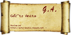 Götz Anita névjegykártya